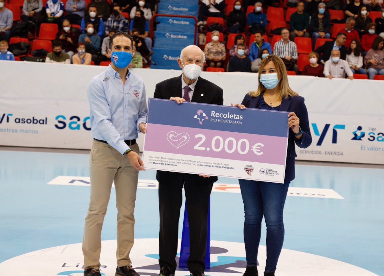 Recoletas Red Hospitalaria entrega 2.000€ a la Fundación Banco de Alimentos Valladolid en apoyo de las personas más desfavorecidas
